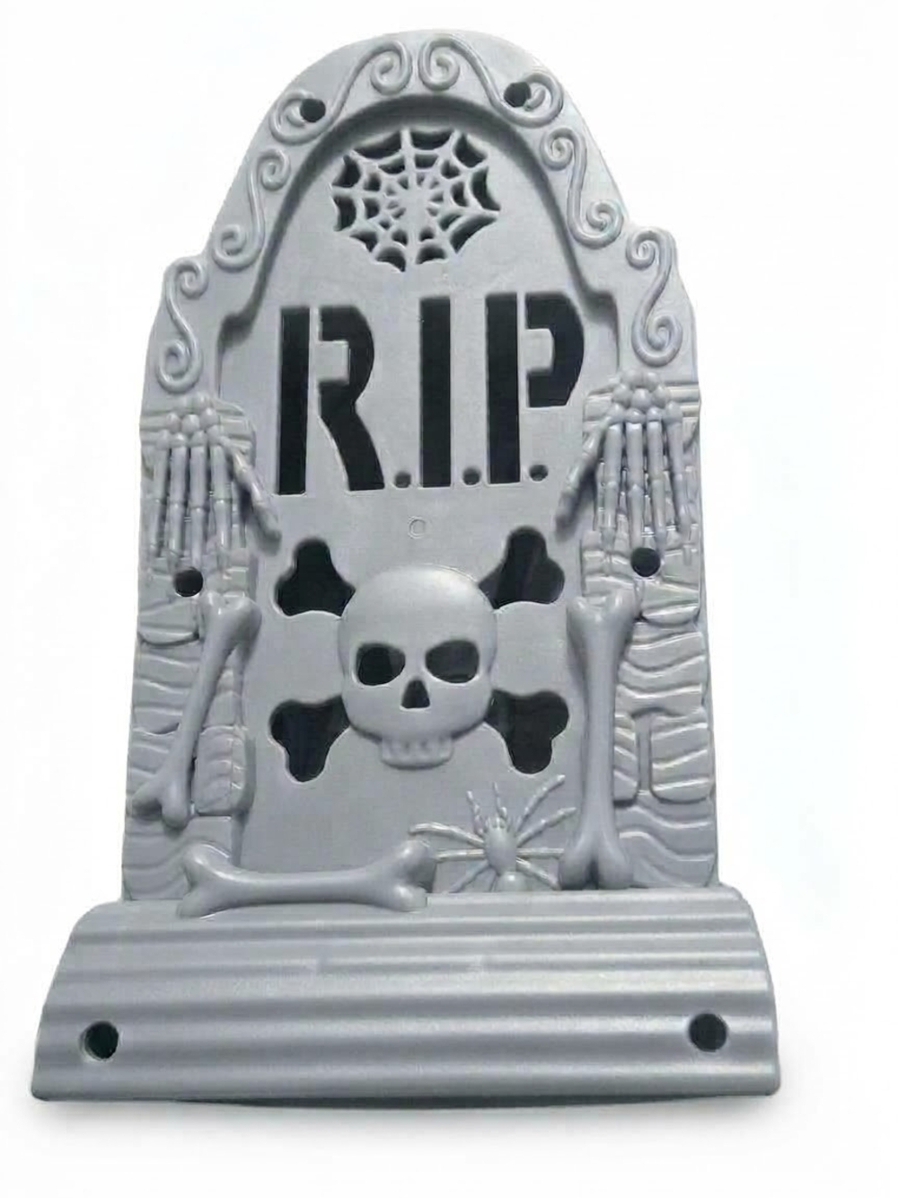 Light Up Halloween RIP Tombstone Skeleton Skull Decoration
